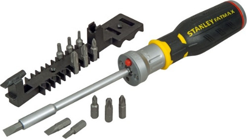 Ratcheting Screwdriver with 12-Piece Multi-Bit Set